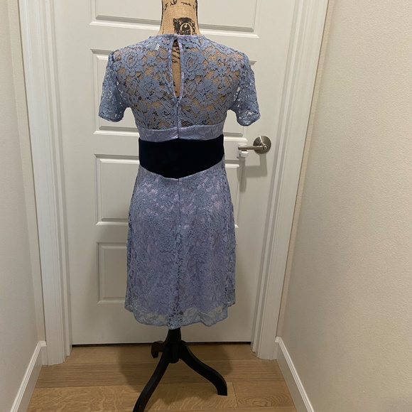ASOS Maternity Light Blue/Lilac Purple Lace Dress Size US 4 - Picture 4 of 4